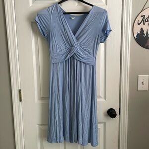 Blue Pink Blush maternity dress